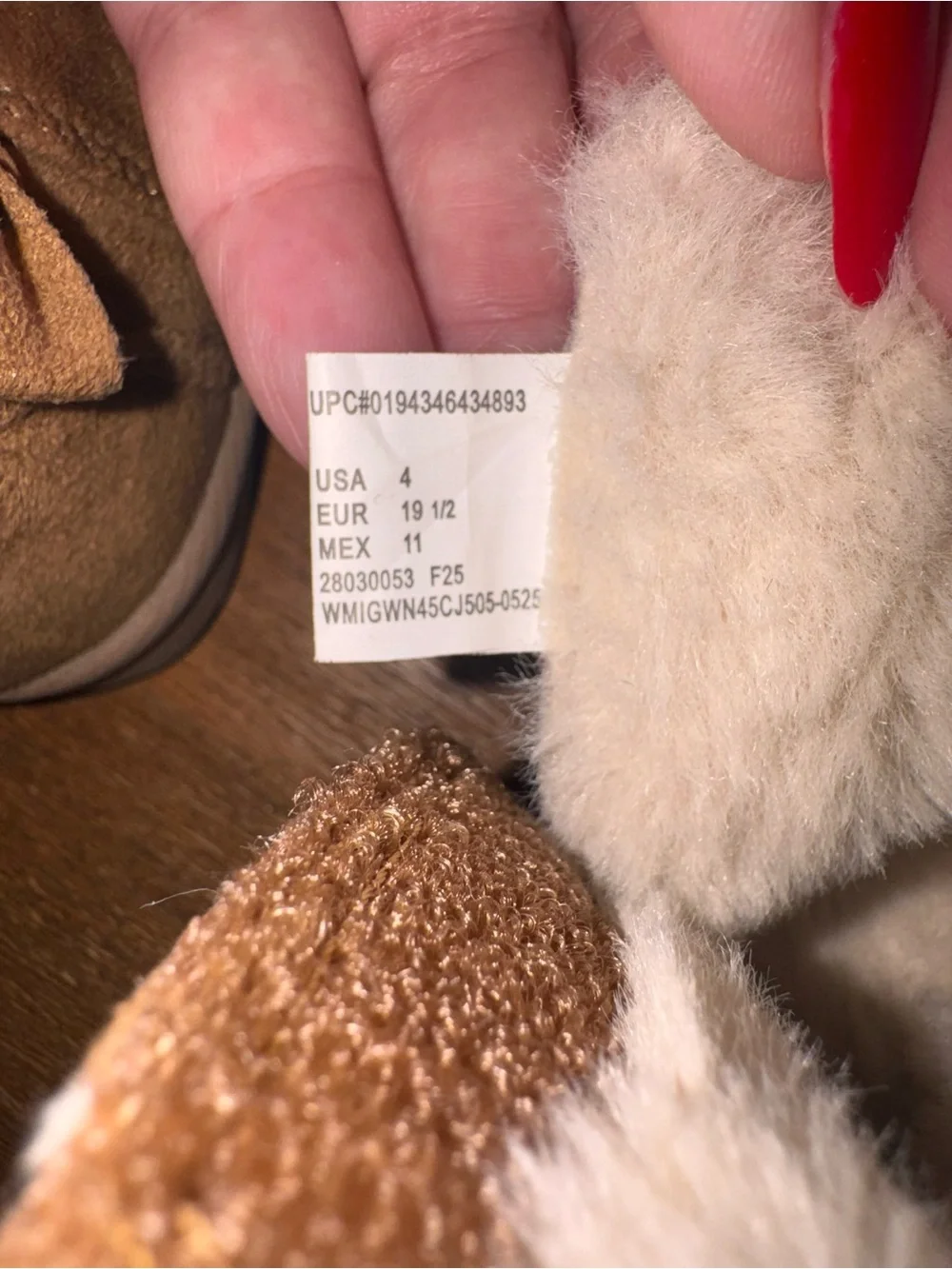 Kids Tan Suede Fleece-Lined Boots